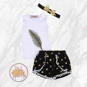 Girls Boutique Outfit w/ Headband